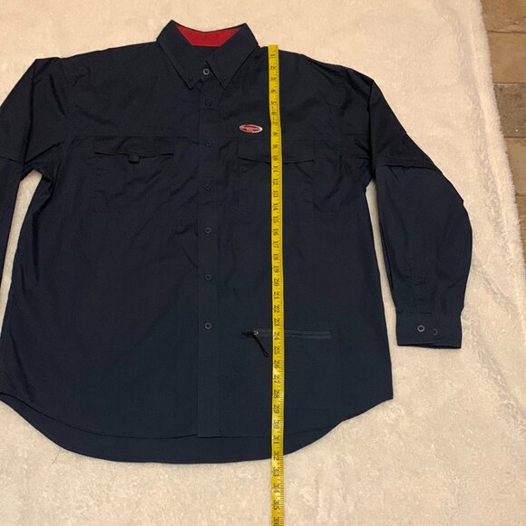 Boardsports USA Mens Button Down Shirt Removable Sleeves Size Large Like New - Picture 7 of 9